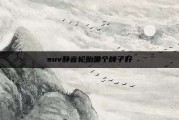 suv静音轮胎哪个牌子好