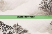 丽台显卡和amd显卡