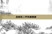怎样买二手车最靠谱
