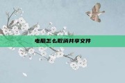 电脑怎么取消共享文件
