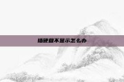 插硬盘不显示怎么办