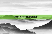内存卡raw硬盘格式化