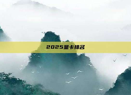 2025显卡排名