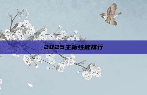 2025主板性能排行