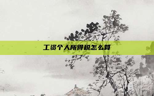 工资个人所得税怎么算
