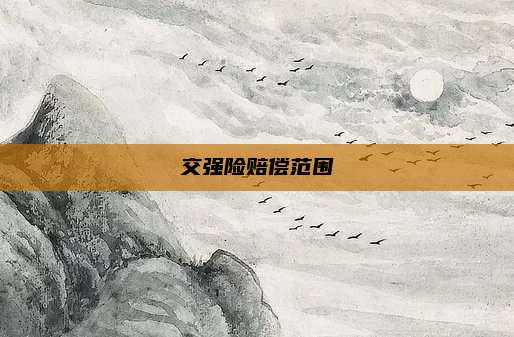 交强险赔偿范围