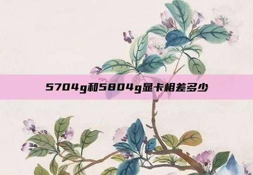 5704g和5804g显卡相差多少
