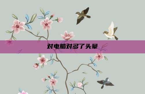 对电脑对多了头晕