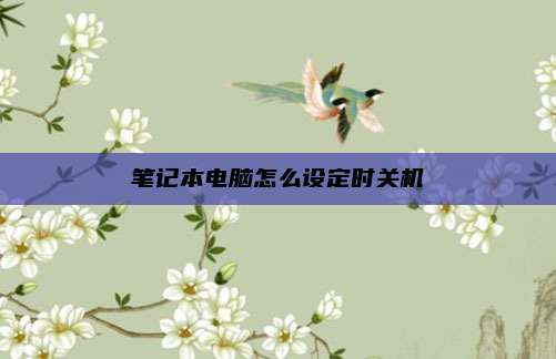 笔记本电脑怎么设定时关机