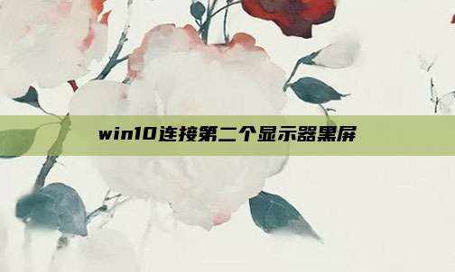 win10连接第二个显示器黑屏