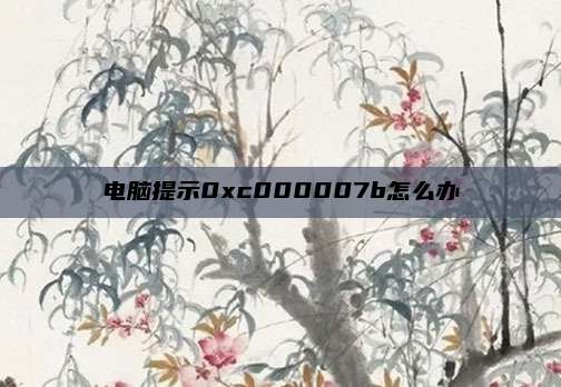 电脑提示0xc000007b怎么办