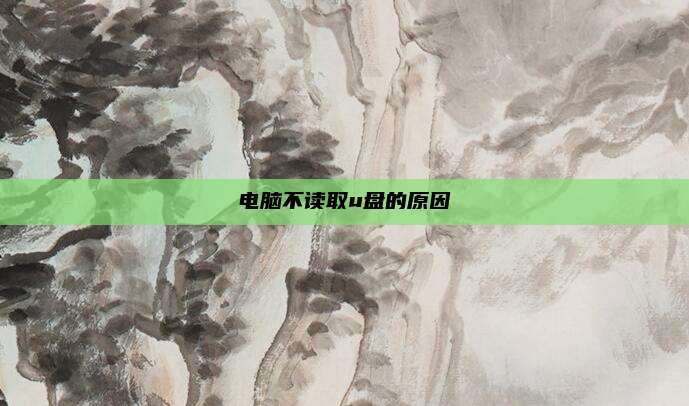 电脑不读取u盘的原因