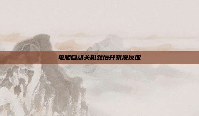 电脑自动关机然后开机没反应