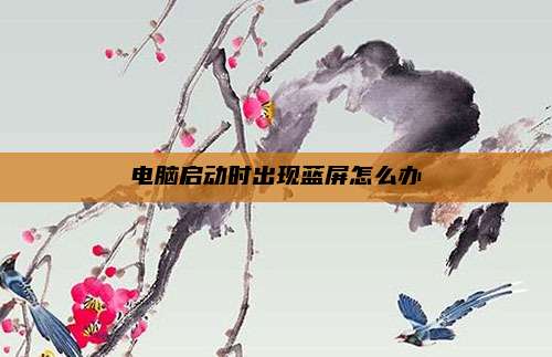 电脑启动时出现蓝屏怎么办