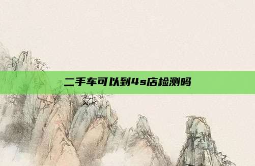 二手车可以到4s店检测吗