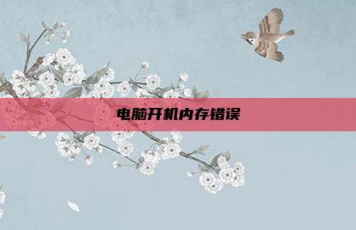 电脑开机内存错误