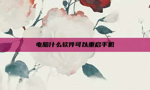 电脑什么软件可以重启手机