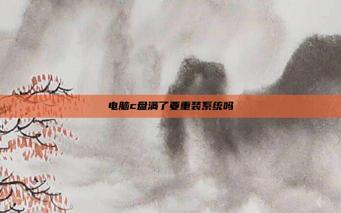 电脑c盘满了要重装系统吗