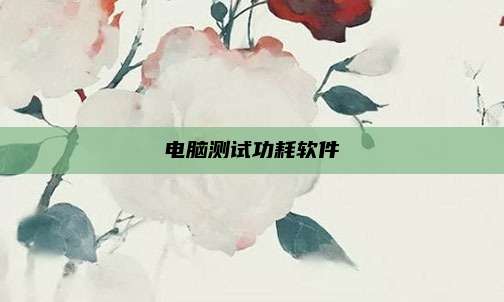 电脑测试功耗软件
