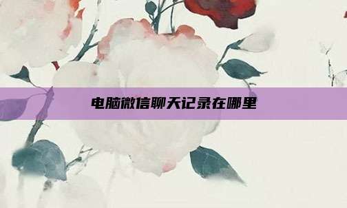 电脑微信聊天记录在哪里