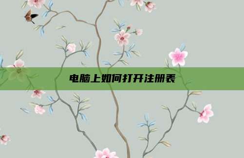 电脑上如何打开注册表