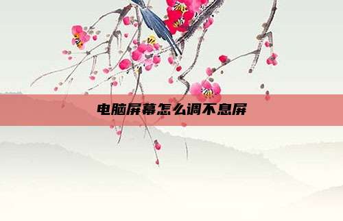 电脑屏幕怎么调不息屏