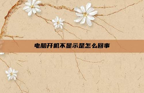 电脑开机不显示是怎么回事
