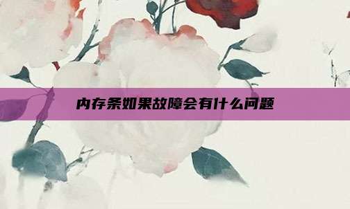 内存条如果故障会有什么问题