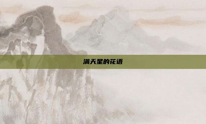 满天星的花语