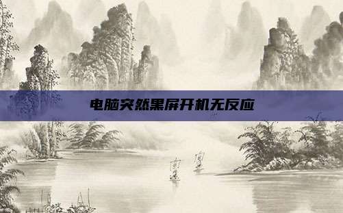 电脑突然黑屏开机无反应