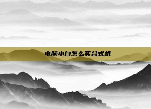  电脑小白怎么买台式机